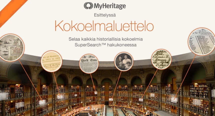 MyHeritagen kokoelmaluettelo