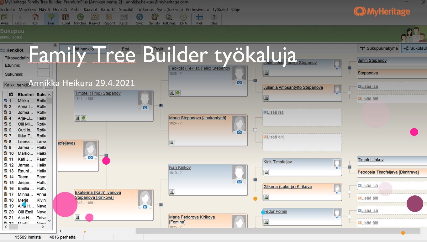  Family  Tree  Builder  MyHeritage Tietopankki