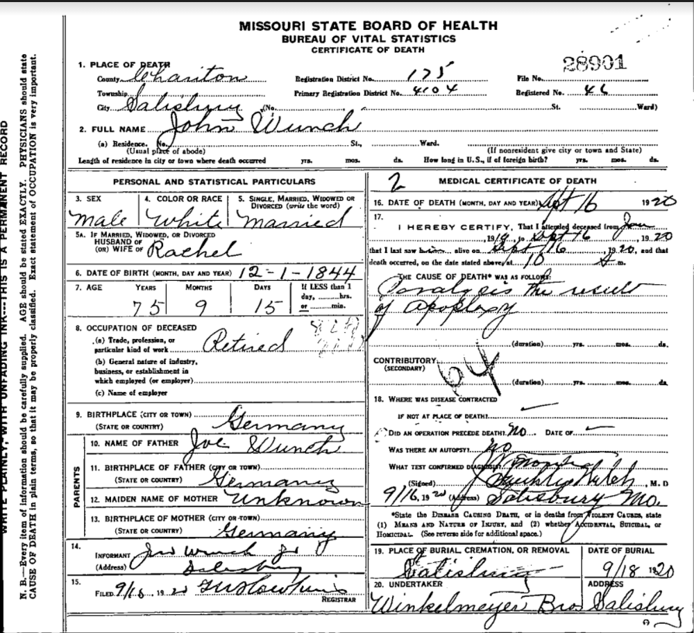 death certificates online